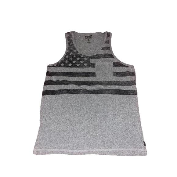 Vintage Converse Tank Top Men's Large American Flag Gray Graphic - Picture 1 of 2